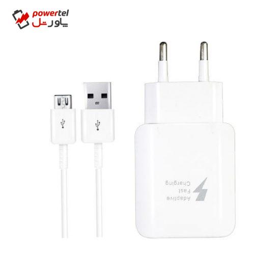 شارژر دیواری سامسونگ مدل EP-TA800 به همراه کابل تبدیل microUSB