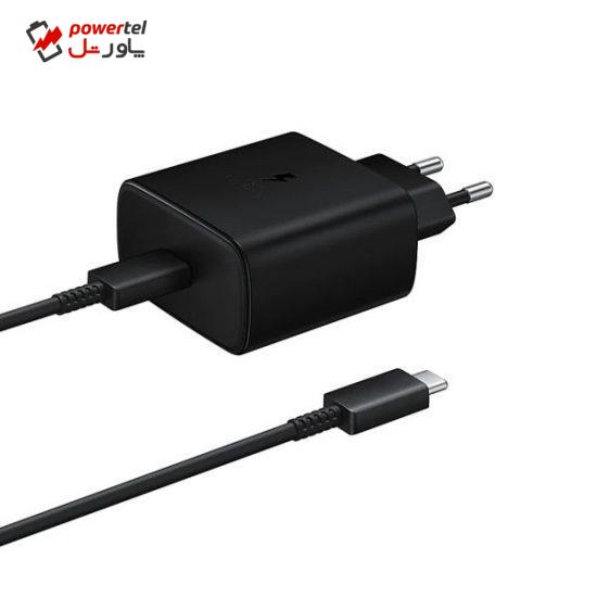 شارژر دیواری سامسونگ مدل EP-TA845XBEGWW به همراه کابل تبدیل USB-C