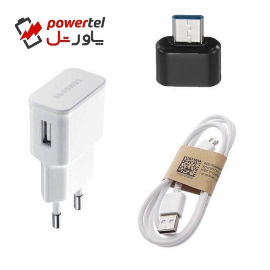 شارژر دیواری مدل EP_WEQ200 به همراه کابل Micro USB و مبدل OTG