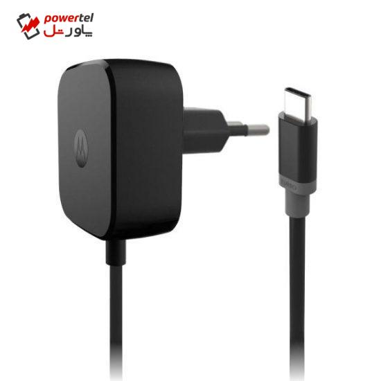 شارژر دیواری موتورولا مدل SSW-2840EU همراه با کابل USB-C طول 1.2 متری