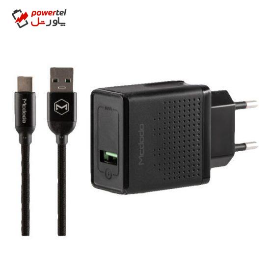 شارژر دیواری مک دودو مدل CH-580   به همراه کابل تبدیل USB-C