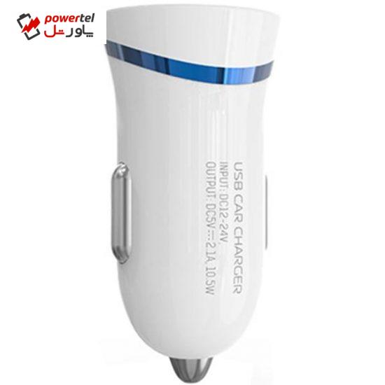 شارژر فندکی الدینیو مدل DL-C12 همراه با کابل microUSB