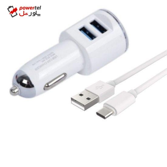 شارژر فندکی شیائومی مدل CZCDQ01BY BASIC به همراه کابل تبدیل USB-C