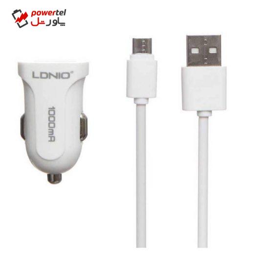 شارژر فندکی مدل DL-C17 به همراه کابل microUSB