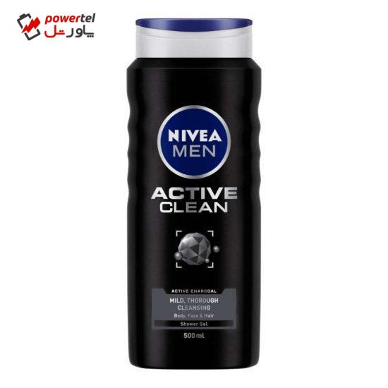 شامپو مو و بدن نیوآ مدل Active Clean حجم 500 میلی لیتر