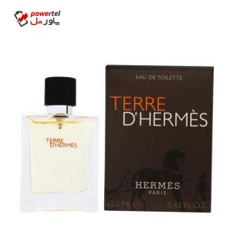 عطر جیبی مردانه هرمس مدل Terre De Hermes Eau de Toilette حجم 12.5 میلی لیتر