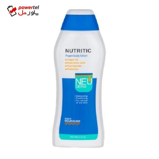 لوسیون بدن نئودرم مدل Daily Nourisher حجم 400 میلی لیتر