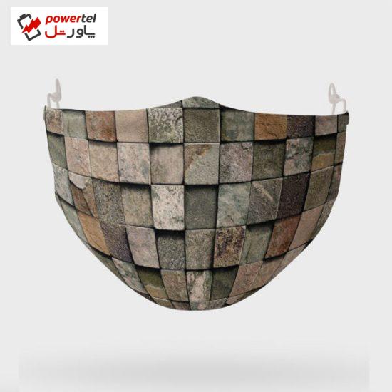 ماسک تزیینی مدل دیوار سنگی سه بعدی کد 036