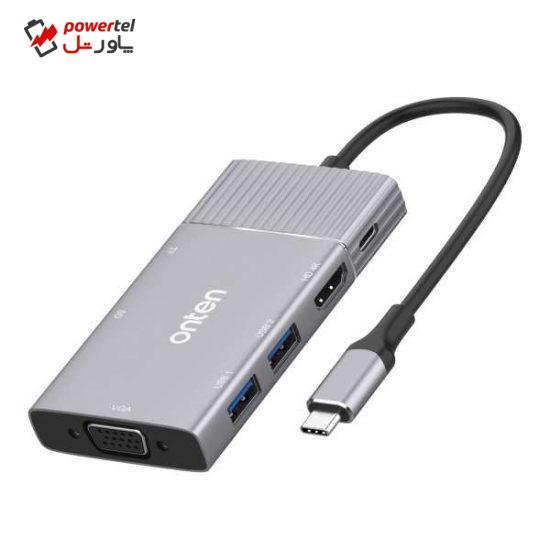مبدل USB-C به HDMI / VGA / USB3.0 / SD/TF اونتن مدل OTN95113