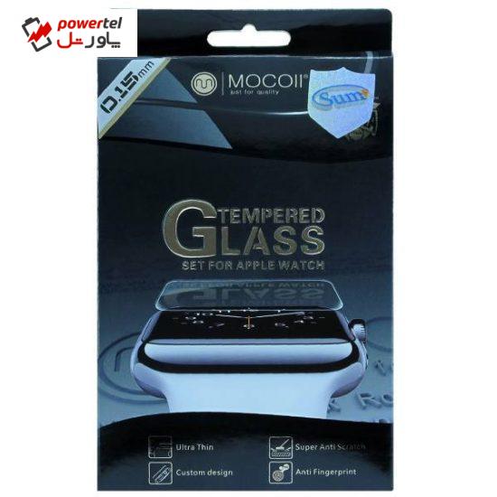 محافظ صفحه نمایش موکول مدل Tempered Glass مناسب برای اپل واچ Series 2 سایز 38 میلی متر