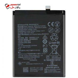 باتری موبایل مدل HB436380ECW4 ظرفیت 3650 میلی آمپر ساعت مناسب برای گوشی موبایل هوآوی P30