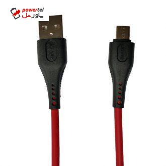 کابل تبدیل USB به MicroUSB جووی مدل LM133 طول 1متر