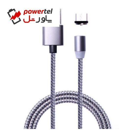 کابل تبدیل USB به MicroUSB مدل مگنتی به طول 1متر