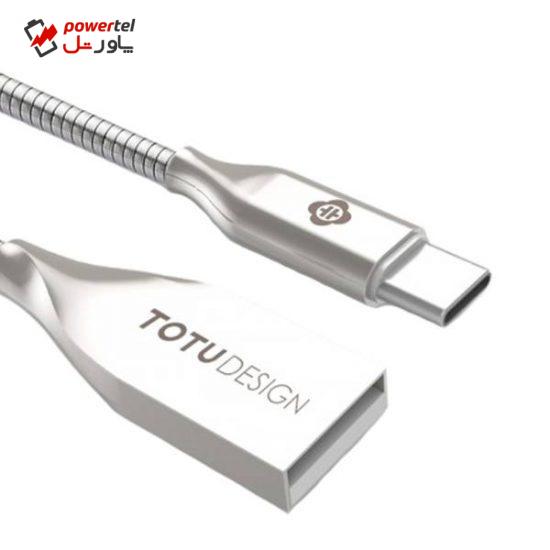 کابل تبدیل USB به Type-C توتو مدل Zinc Alloy به طول 1 متر