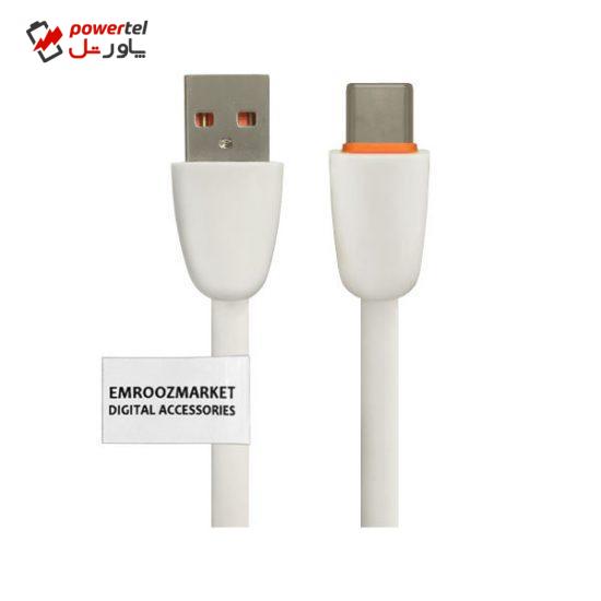 کابل تبدیل USB به USB-C امروزمارکت مدل EM 211 طول 0.2 متر