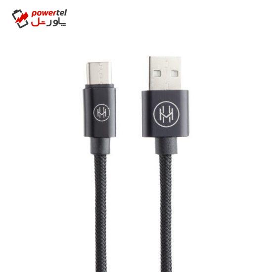 کابل تبدیل USB به USB-C اچ اند ام مدل C02 طول 0.3 متر