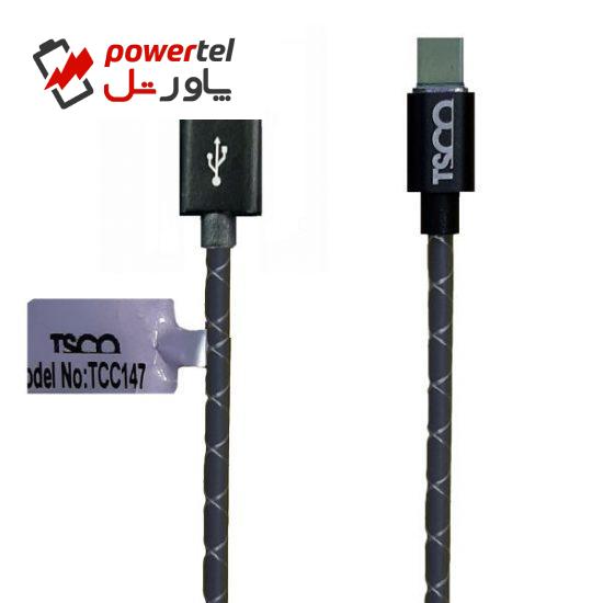 کابل تبدیل USB به USB-C تسکو مدل TCC 147 طول 1 متر