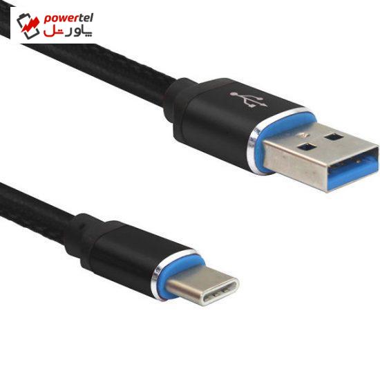 کابل تبدیل USB به USB-C مدل pu-smile طول 0.27 متر