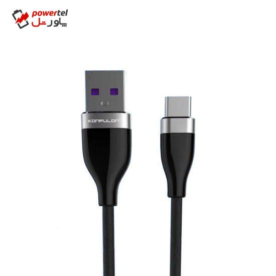 کابل تبدیل USB به USB-C کانفلون مدل S84 طول 1 متر