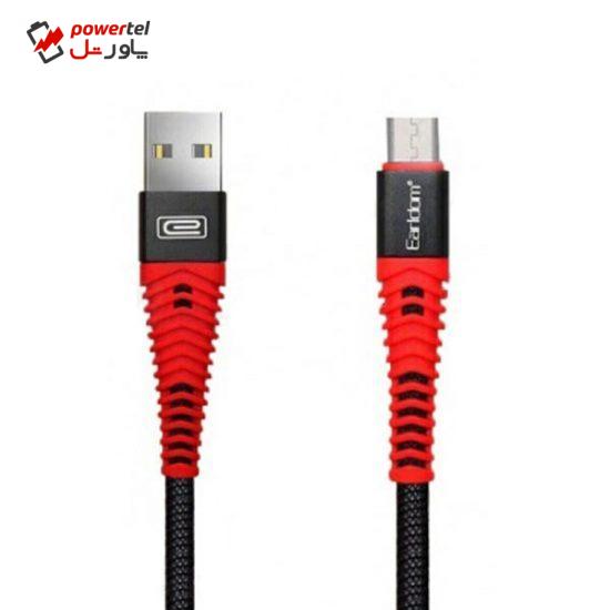 کابل تبدیل USB به microUSB ارلدام مدل EC-060M طول 1 متر