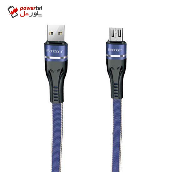 کابل تبدیل USB به microUSB ارلدام مدل EC-084M طول 1 متر