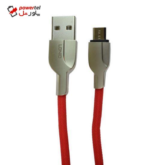 کابل تبدیل USB به microUSB الدینیو مدل LS411 طول 1 متر