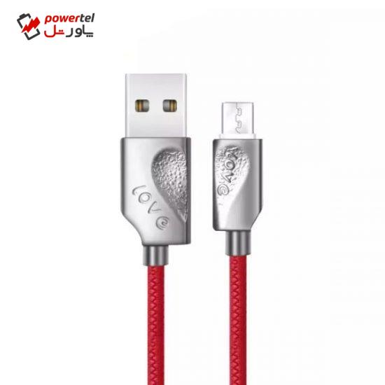 کابل تبدیل USB به microUSB ایکس او مدل NB43 طول 1 متر
