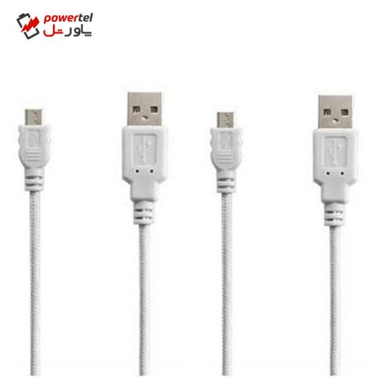 کابل تبدیل USB به microUSB مدل FQ80 طول 0.6 متر بسته 2 عددی