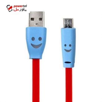 کابل تبدیل USB به microUSB مدل لبخند طول 1 متر