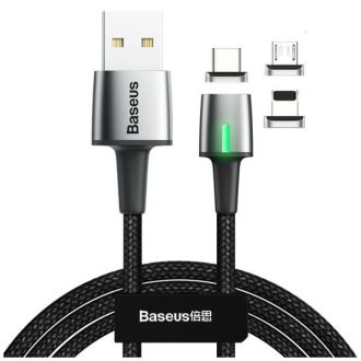 کابل تبدیل USB به microUSB/USB-C/لایتنینگ باسئوس مدل BD-01 طول 2 متر