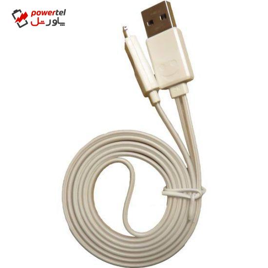 کابل تبدیل USB به  لایتنینگ چراغ دار  به طول 1 متر