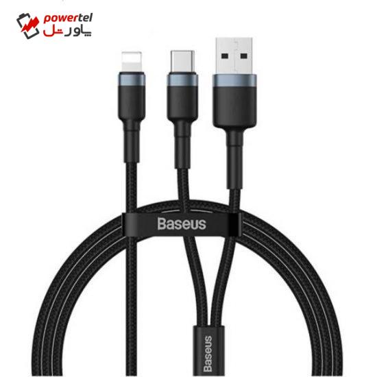 کابل تبدیل USB/USB-C به لایتنینگ باسئوس مدل CATKLF_ELG1 طول 1.2 متر
