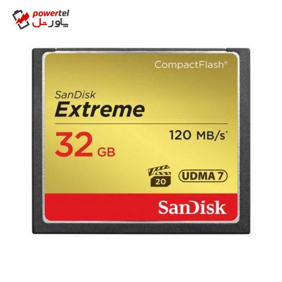 کارت حافظه CompactFlash سن دیسک مدل Extreme سرعت 120MBps ظرفیت 32 گیگابایت