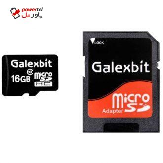 کارت حافظه MicroSD گلکسبیت کلاس 10 استاندارد U1 سرعت 45MBps همراه با آداپتور SD ظرفیت 16GB