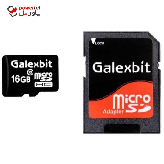 کارت حافظه MicroSD گلکسبیت کلاس 10 استاندارد U1 سرعت 45MBps همراه با آداپتور SD ظرفیت 16GB