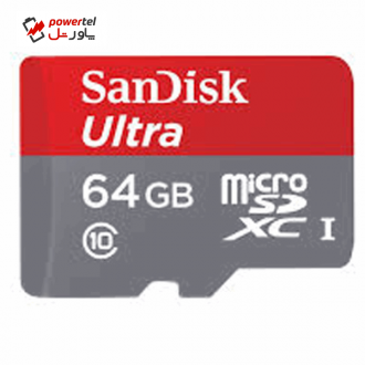 کارت حافظه MicroSDXC سن دیسک مدلUltra کلاس 10 استاندارد UHS-I U1 سرعت 80MBps همراه با آداپتور SD ظرفیت 64 گیگابایت