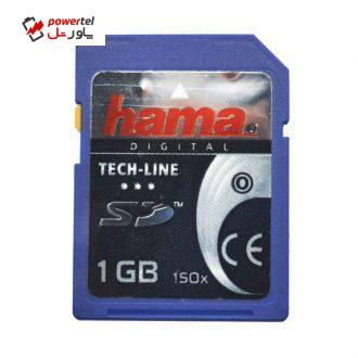 کارت حافظه SD هاما مدل Tech-Line کلاس 4 استاندارد UHS-I U1 سرعت 22MBps ظرفیت 1 گیگابایت