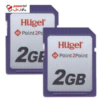 کارت حافظه SD هوگل مدل Point 2 Point 2 G کلاس 10 استاندارد UHS-I U3 سرعت 100MBps ظرفیت 2 گیگابایت بسته 2 عددی