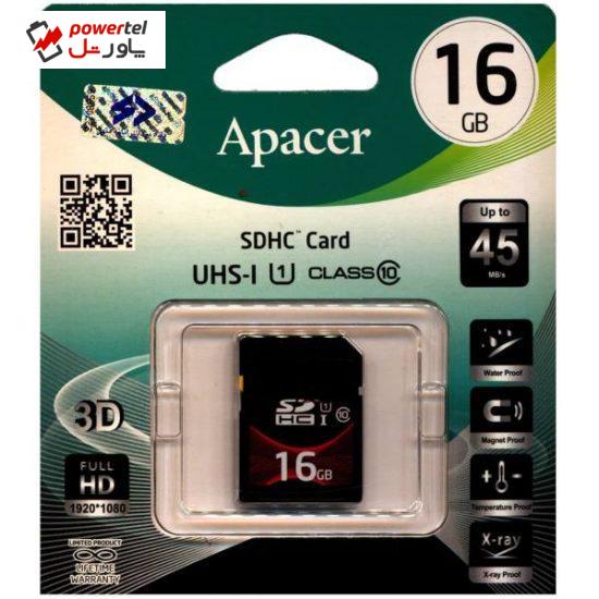 کارت حافظه SDHC اپیسر کلاس 10 استاندارد UHS-I U1 سرعت 45MBps ظرفیت 16 گیگابایت