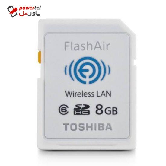 کارت حافظه SDHC توشیبا مدل Flash Air W-02 SD-R008GR7AL01 کلاس 6 ظرفیت 8 گیگابایت