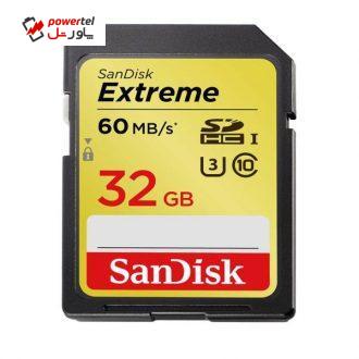 کارت حافظه SDHC سن دیسک 4K مدل  Extreme   کلاس 10 استاندارد UHS-I U3 سرعت 60MBps ظرفیت 32 گیگابایت