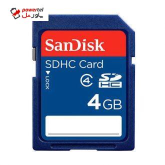 کارت حافظه SDHC سن دیسک مدل SDSDB-004G کلاس 4 سرعت 15MBps ظرفیت 4 گیگابایت