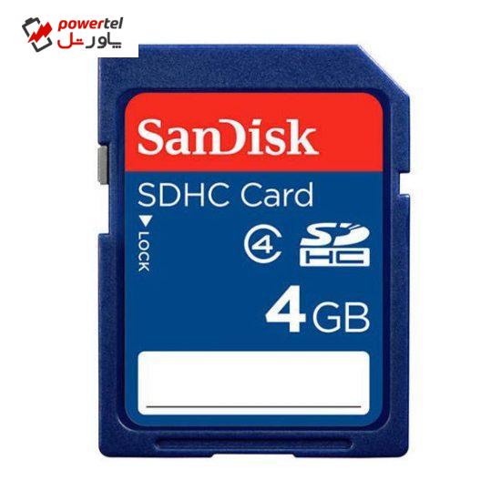 کارت حافظه SDHC سن دیسک مدل SDSDB-004G کلاس 4 سرعت 15MBps ظرفیت 4 گیگابایت