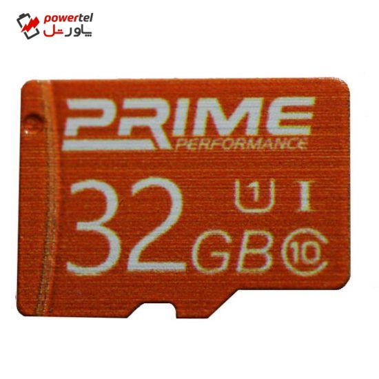 کارت حافظه SDHC پرایم مدل PERFORMANC کلاس 10 استاندارد U1 سرعت  60MBps ظرفیت32 گیگابایت
