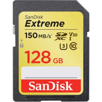 کارت حافظه SDXC سن دیسک مدل Extreme V30 کلاس 10 استاندارد  UHS-I U3  سرعت 150mbps ظرفیت 128 گیگابایت
