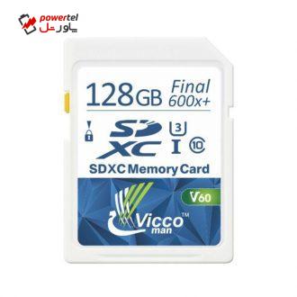 کارت حافظه SDXC ویکومن مدل Extra کلاس 10 استاندارد UHS-I  سرعت90MB/S ظرفیت 128 گیگابایت