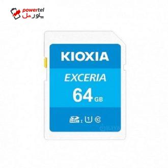 کارت حافظه SDXC کیوکسیا مدلEXCERIA کلاس 10 استانداردUHS-1 سرعت 100mb/s ظرفیت 64 گیگابایت