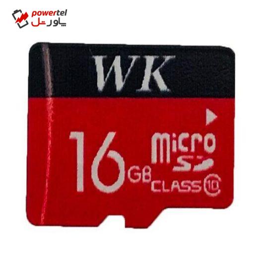 کارت حافظه micro SDHC دبلیو کی مدل UHS-1کلاس 10 سرعت 48MBps ظرفیت16 گیگابایت