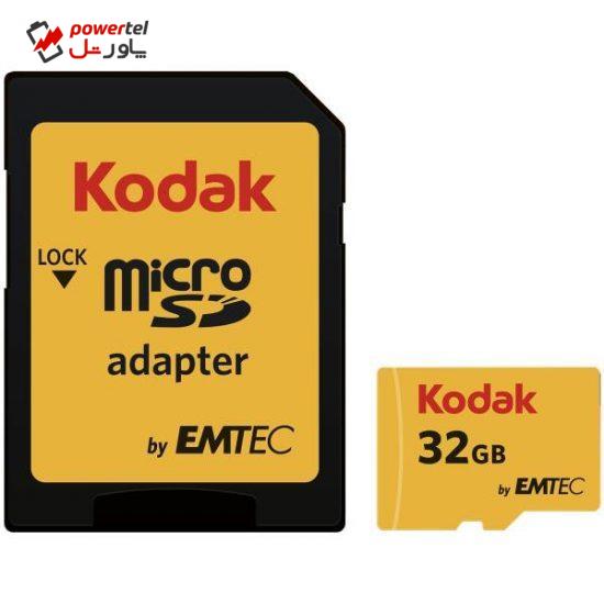 کارت حافظه microSDHC امتک کداک کلاس 10 استاندارد UHS-I U1 سرعت 85MBps 580X همراه با آداپتور SD ظرفیت 32 گیگابایت