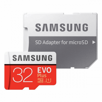 کارت حافظه microSDHC سامسونگ مدل Evo Plus کلاس 10 استاندارد UHS-I U1 سرعت 80MBps همراه با آداپتور SD ظرفیت 32 گیگابایت